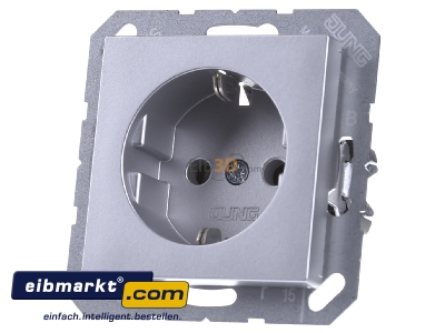 Front view Jung A 1520 AL Socket outlet protective contact
