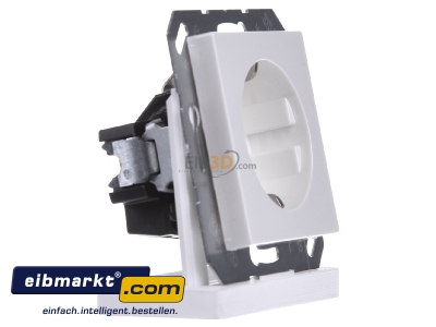 Ansicht links Jung A 1520 BF KI WW SCHUKO-Steckdose alpinwei� 