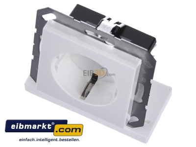 View up front Jung A 1520 BF KI WW Socket outlet protective contact white
