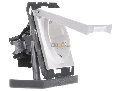 Ansicht links Jung A 1520 BF KL WW SCHUKO-Steckdose alpinwei� 