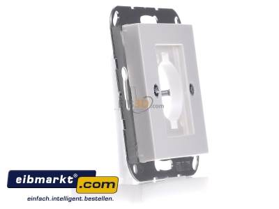 Ansicht links Jung A 568 BF WW Abdeckung f. XLR-Steckdose alpinwei� 
