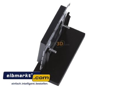 Ansicht oben rechts Jung A 568-1 BF ANM Abdeckung f. XLR-Steckdose anthrazit matt 