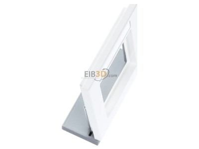 Ansicht oben links Jung AC 581 BFNA WW Rahmen 1-fach Schriftfeld alpinwei� 