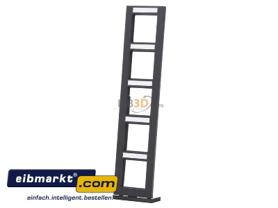 Frontansicht Jung AC585BFNAANM Rahmen 5-f Schriftf. senkr anthrazit matt AC 585 BFNA ANM