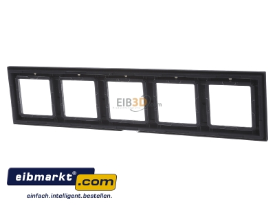 Ansicht hinten Jung AC5850BFNAANM Rahmen 5-f Schriftf.waager anthrazit matt AC 5850 BFNA ANM