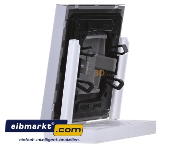 Ansicht rechts Jung AL 2990 KP Wippe gepr�gtes Symbol Klingel aluminium 