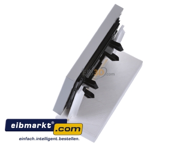 Ansicht oben rechts Jung AL 2990 KP Wippe gepr�gtes Symbol Klingel aluminium 