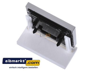 Ansicht oben hinten Jung AL 2990 KP Wippe gepr�gtes Symbol Klingel aluminium 