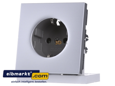 Frontansicht Jung AL1520 KI SCHUKO-Steckdose aluminium 