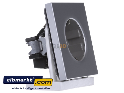 Ansicht links Jung AL1520 KI SCHUKO-Steckdose aluminium 