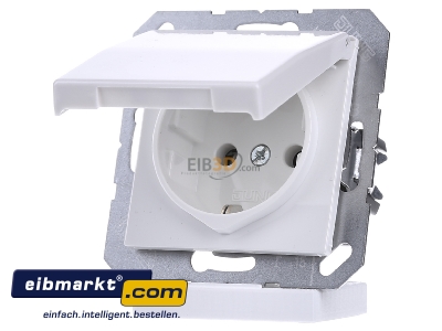 Front view Jung AS 1520 KL WW Socket outlet protective contact white
