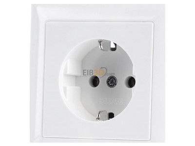 Front view Jung AS 1520 WW Socket outlet protective contact white - 
