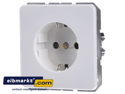 Front view Jung CD 1520 BF KI WW Socket outlet protective contact white
