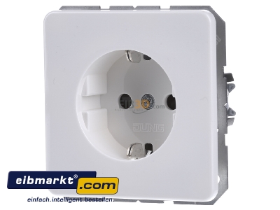 Frontansicht Jung CD 1520 BF KI WW SCHUKO-Steckdose alpinwei� 