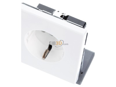 Ansicht oben vorne Jung LS 1520 KI WW Schuko-Steckdose, alpinwei�, 