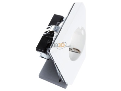 Ansicht oben links Jung LS 1520 KI WW Schuko-Steckdose, alpinwei�, 