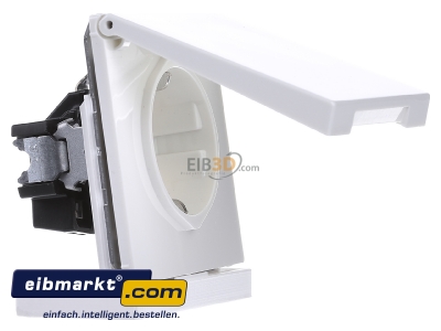 Ansicht links Jung LS 1520 KL WW SCHUKO-Steckdose alpinwei� 