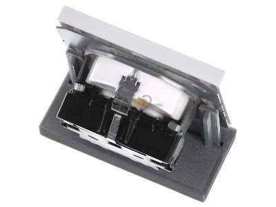 Ansicht oben hinten Jung LS 1520 NA WW SCHUKO-Steckdose alpinwei� 