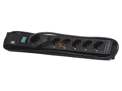 Frontansicht Bachmann 420.0014 Steckdosenleiste 7xSchuko mit Schalter 2m 
