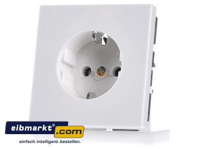 Frontansicht Jung LS 1520 N WW SCHUKO-Steckdose alpinwei� 