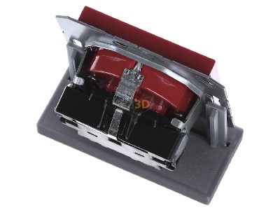 Ansicht oben hinten Jung A 1520 BF RT SCHUKO-Steckdose rot 