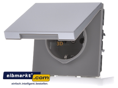 Frontansicht Jung AL 1520 KL SCHUKO-Steckdose aluminium 