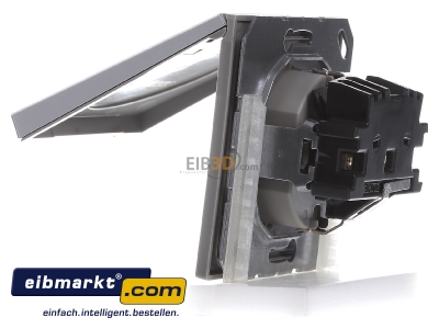 Ansicht rechts Jung AL 1520 KL SCHUKO-Steckdose aluminium 