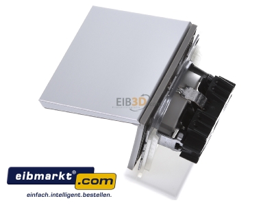 Ansicht oben rechts Jung AL 1520 KL SCHUKO-Steckdose aluminium 