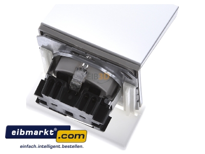 Ansicht oben hinten Jung AL 1520 KL SCHUKO-Steckdose aluminium 