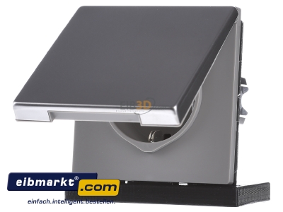 Frontansicht Jung ES 1520 KL SCHUKO-Steckdose edelstahl 