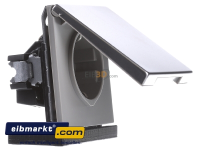 Ansicht links Jung ES 1520 KL SCHUKO-Steckdose edelstahl 