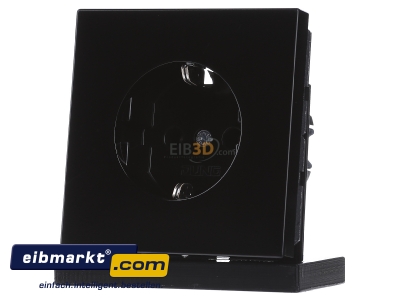 Frontansicht Jung LS 1520 SW SCHUKO-Steckdose schwarz 