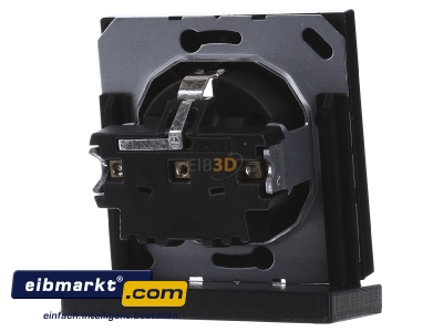 Back view Jung LS 1520 SW Socket outlet protective contact black
