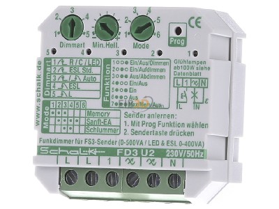 Frontansicht Schalk FD3 U2 Funk-Universal-Dimmer 