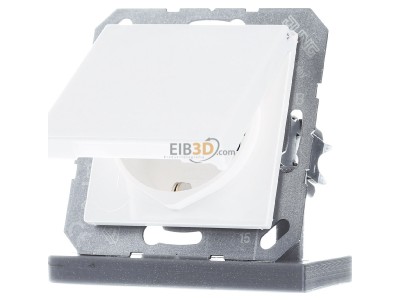 Frontansicht Jung A 1520 KIKL WW SCHUKO-Steckdose 16A�250V Klappdeckel 