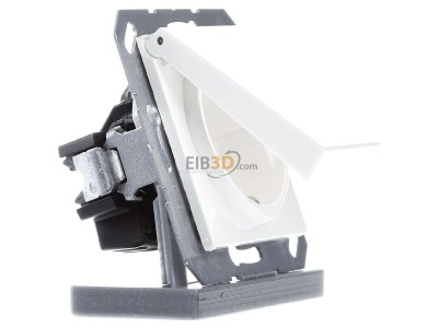 Ansicht links Jung A 1520 KIKL WW SCHUKO-Steckdose 16A�250V Klappdeckel 