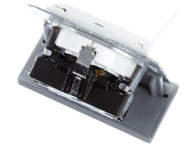 Ansicht oben hinten Jung A 1520 KIKL WW SCHUKO-Steckdose 16A�250V Klappdeckel 