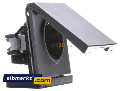 Ansicht links Jung AL 1520 KIKL AN SCHUKO-Steckdose 16A�250V Klappdeckel 