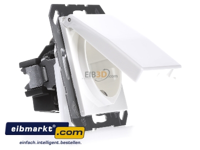 Ansicht links Jung AS1520BFKIKLWW SCHUKO-Steckdose 16A�250V Klappdeckel AS 1520 BFKIKL WW