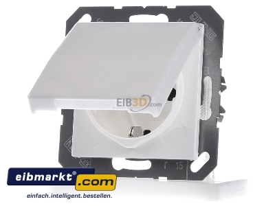 Frontansicht Jung AS 1520 KIKL WW SCHUKO-Steckdose 16A�250V m.Ber�hrungsschutz 
