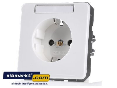 Front view Jung CD 1520 BFKINA WW Socket outlet protective contact white 
