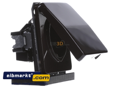 Ansicht links Jung CD 1520 BFKL BR SCHUKO-Steckdose 16A�250V Klappdeckel 