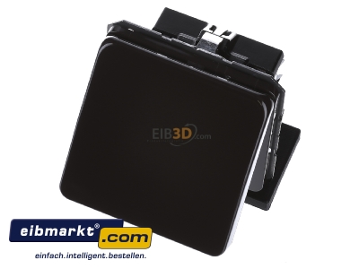 Ansicht oben vorne Jung CD 1520 BFKL BR SCHUKO-Steckdose 16A�250V Klappdeckel 