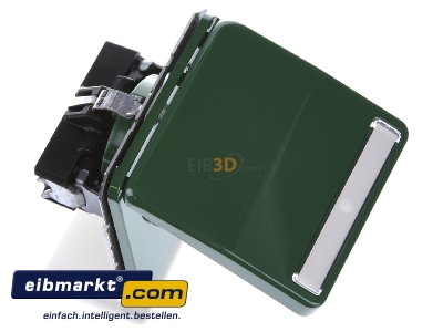 Ansicht oben links Jung CD1520BFNAKLGN SCHUKO-Steckdose 16A�250V Klappdeckel CD 1520 BFNAKL GN
