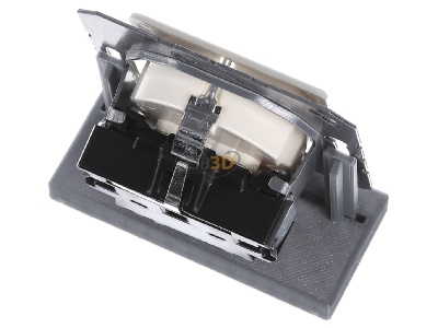 Ansicht oben hinten Jung CD 5120 BF SCHUKO-Steckdose 16A�250V 50x50mm Klappdeckel 