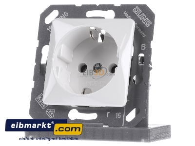 Frontansicht Jung CD5120BFWW SCHUKO-Steckdose 16A�250V 50x50mm Klappdeckel CD 5120 BF WW