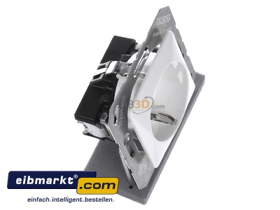 Ansicht oben links Jung CD5120BFWW SCHUKO-Steckdose 16A�250V 50x50mm Klappdeckel CD 5120 BF WW
