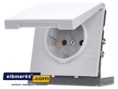 Frontansicht Jung LS1520KIKLLG SCHUKO-Steckdose 16A�250V m.Ber�hrungsschutz LS 1520 KIKL LG