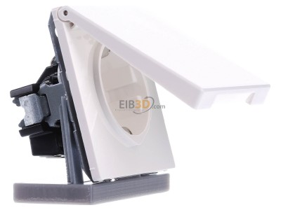 Ansicht links Jung LS 1520 KIKL WW SCHUKO-Steckdose 16A�250V m.Ber�hrungsschutz 