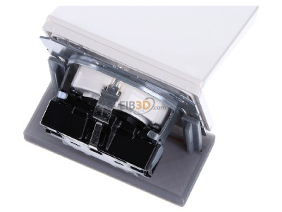 Ansicht oben hinten Jung LS 1520 KIKL WW SCHUKO-Steckdose 16A�250V m.Ber�hrungsschutz 